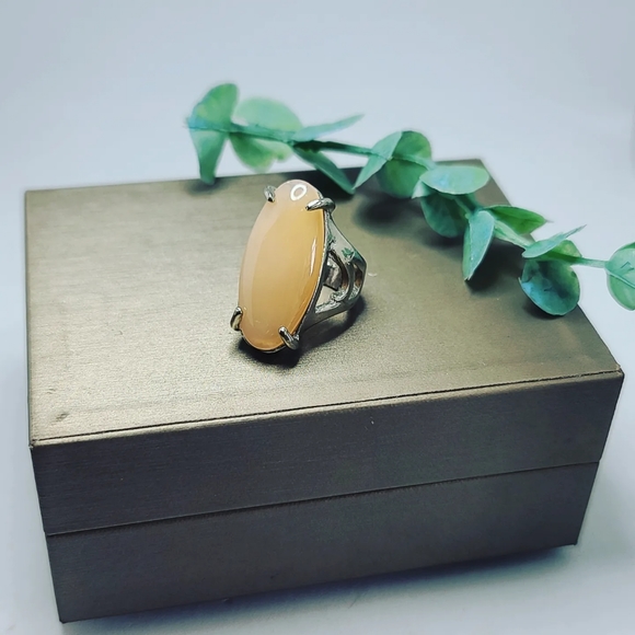 Peach Agate ring - Picture 1 of 3